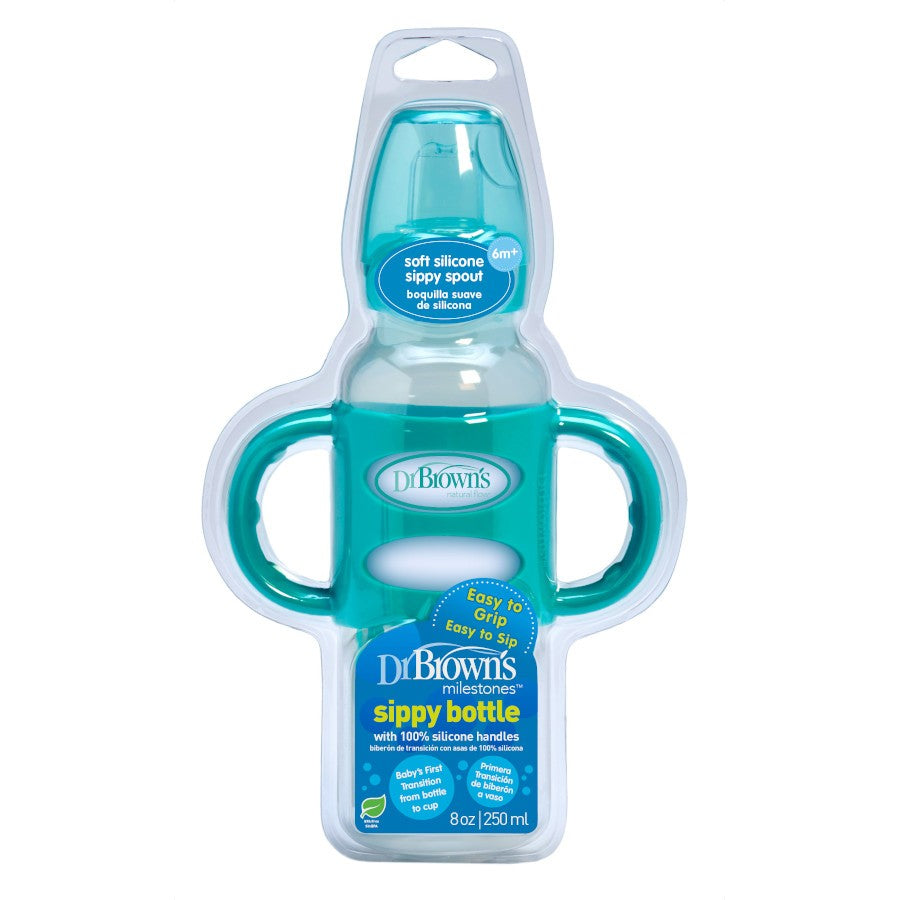Dr. Brown’s® Milestones™ Narrow Sippy Bottle w Handles (Assorted Designs)-6