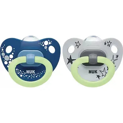 NUK Happy Night Silicone Soother (Assorted Designs)