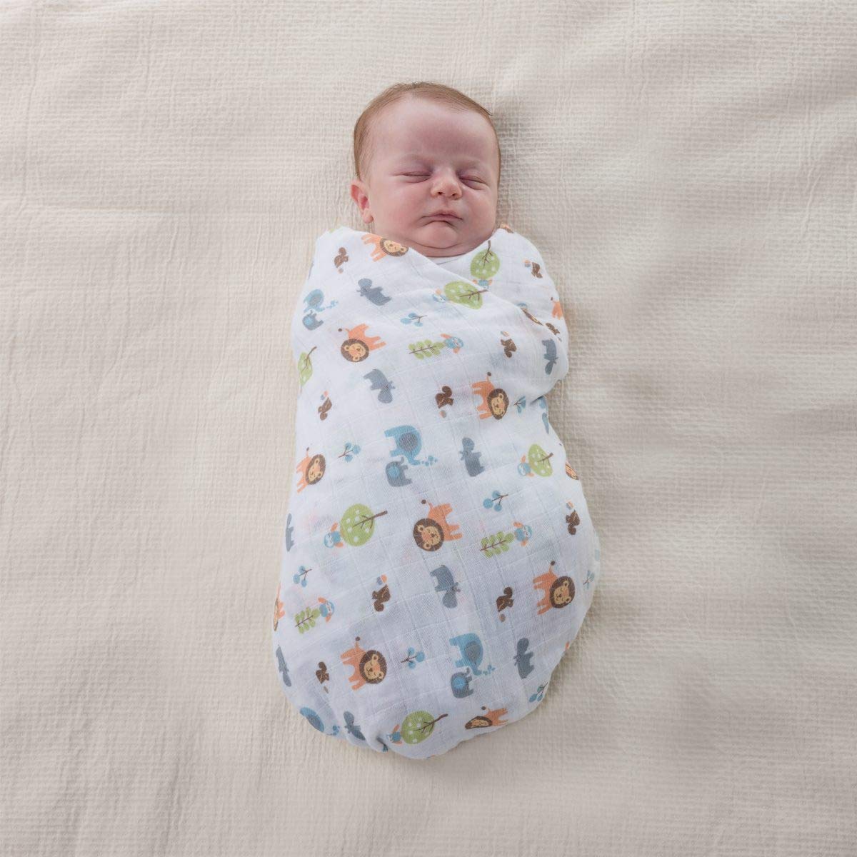 Chicco Swaddles Set 2pcs Light Grey Animals | Little Baby.
