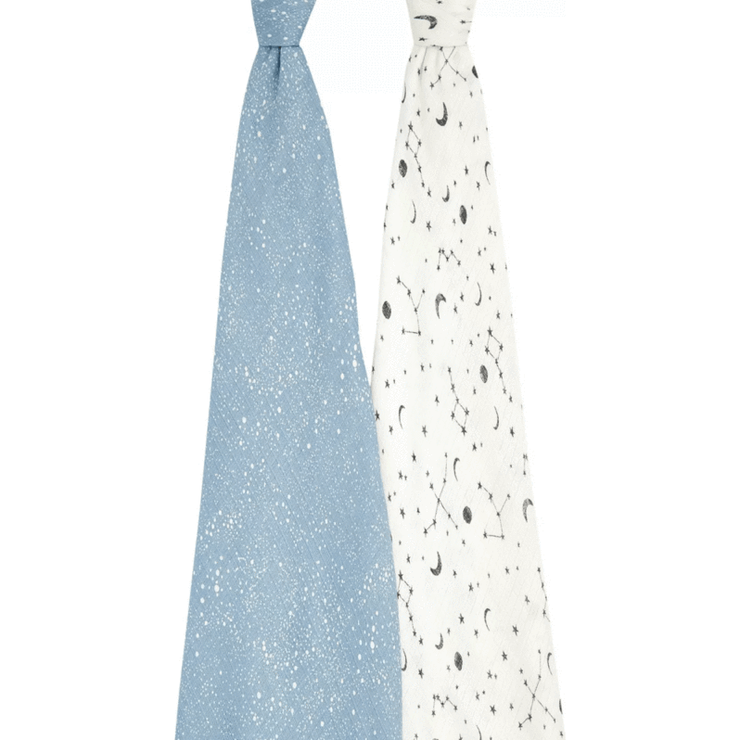 Aden + Anais essentials silky soft muslin swaddle 2-pack - Galaxy