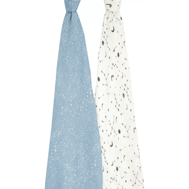 Aden + Anais essentials silky soft muslin swaddle 2-pack - Galaxy
