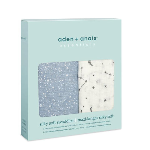 Aden + Anais essentials silky soft muslin swaddle 2-pack - Galaxy