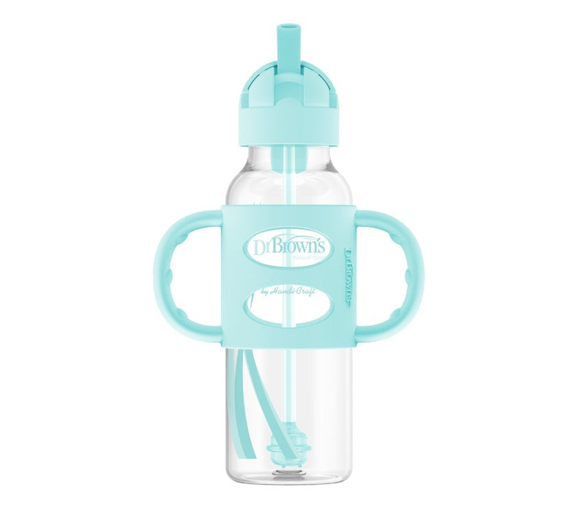 Dr. Brown’s PP Narrow Sippy Straw Bottle w Silicone Handles (Assorted Designs
