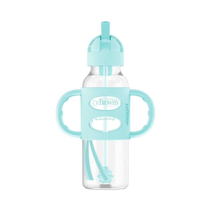 Dr. Brown’s PP Narrow Sippy Straw Bottle w Silicone Handles (Assorted Designs
