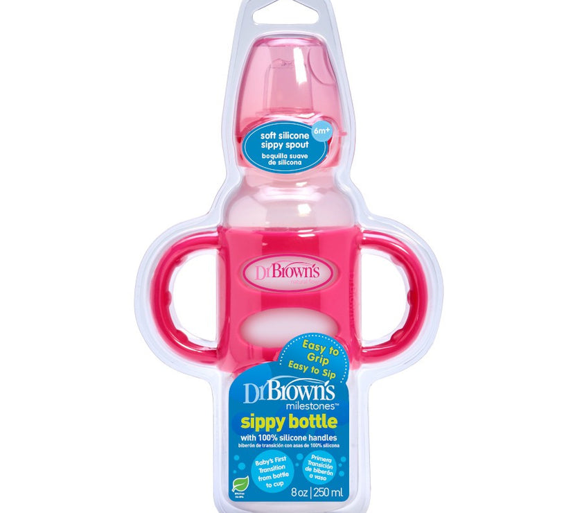 Dr. Brown’s® Milestones™ Narrow Sippy Bottle w Handles (Assorted Designs)