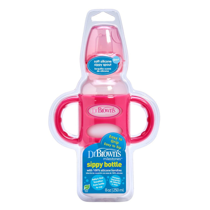 Dr. Brown’s® Milestones™ Narrow Sippy Bottle w Handles (Assorted Designs)-2