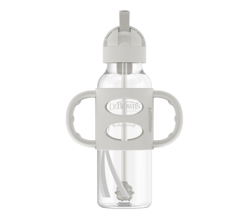 Dr. Brown’s PP Narrow Sippy Straw Bottle w Silicone Handles (Assorted Designs