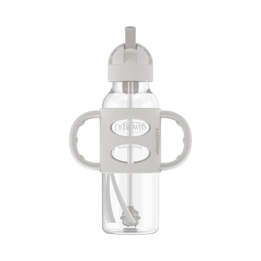 Dr. Brown’s PP Narrow Sippy Straw Bottle w Silicone Handles (Assorted Designs
