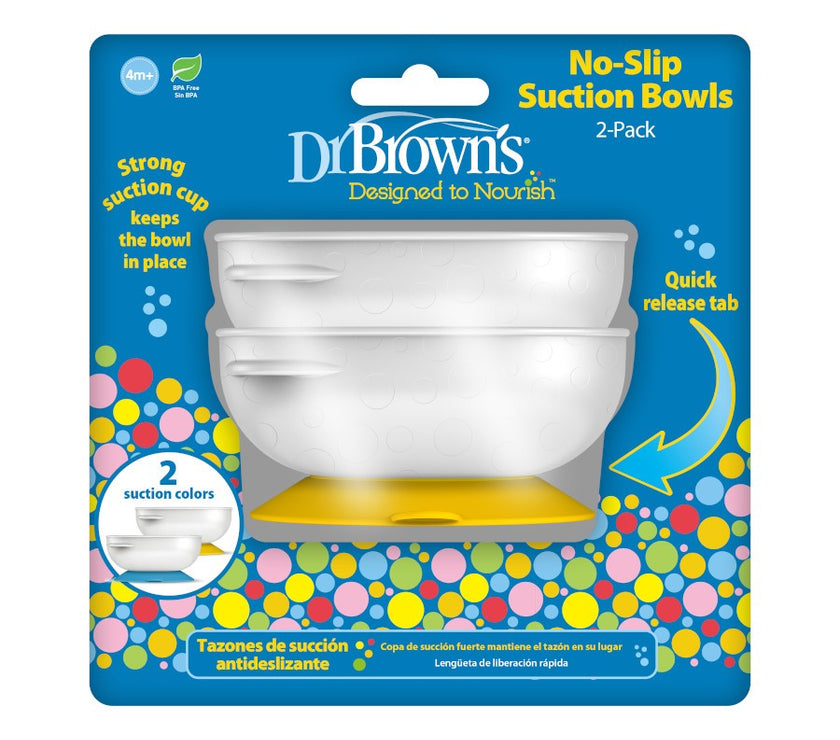 Dr. Brown’s No-Slip Suction Bowl Twin Pack