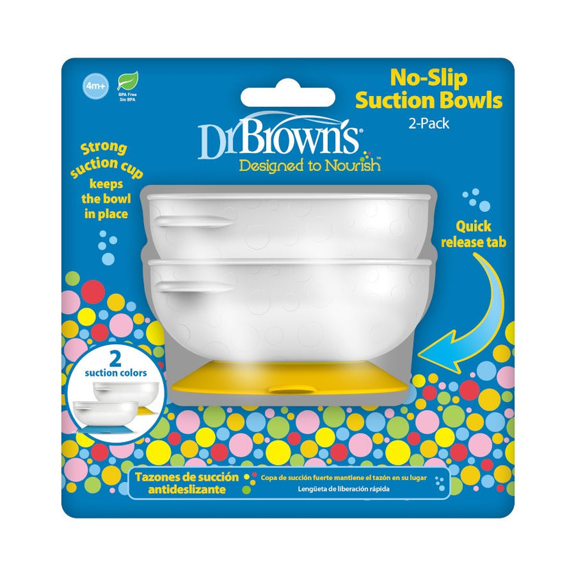 Dr. Brown’s No-Slip Suction Bowl Twin Pack