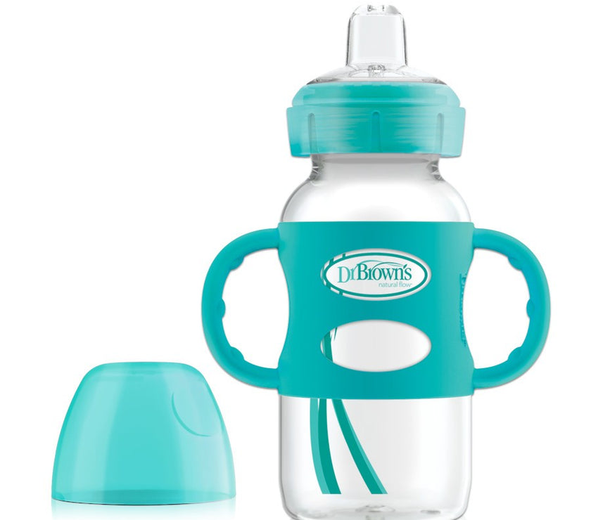 Dr Brown’s 270ml Sippy Spout Bottle w Silicone Handle (Assorted Designs)