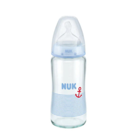 NUK PCH Glass Bottle / Silicone Teat (Assorted Designs)