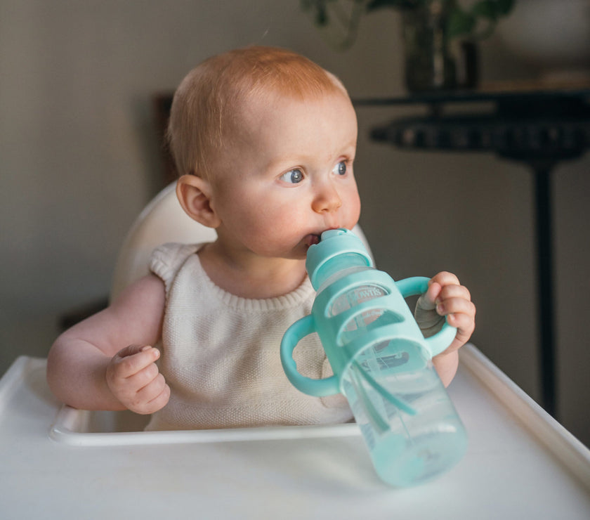 Dr. Brown’s PP Narrow Sippy Straw Bottle w Silicone Handles (Assorted Designs
