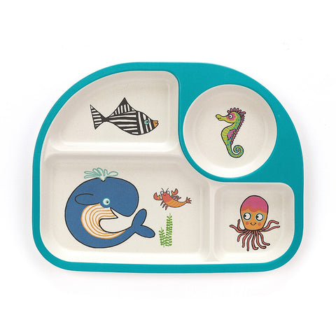 JellyCat Sea Tails Bamboo Divided Plate | Little Baby.
