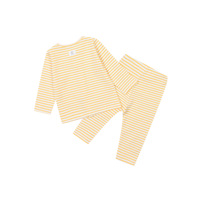 Agabang x Disney Baby Mickey Macaroon Pyjamas - Yellow-2