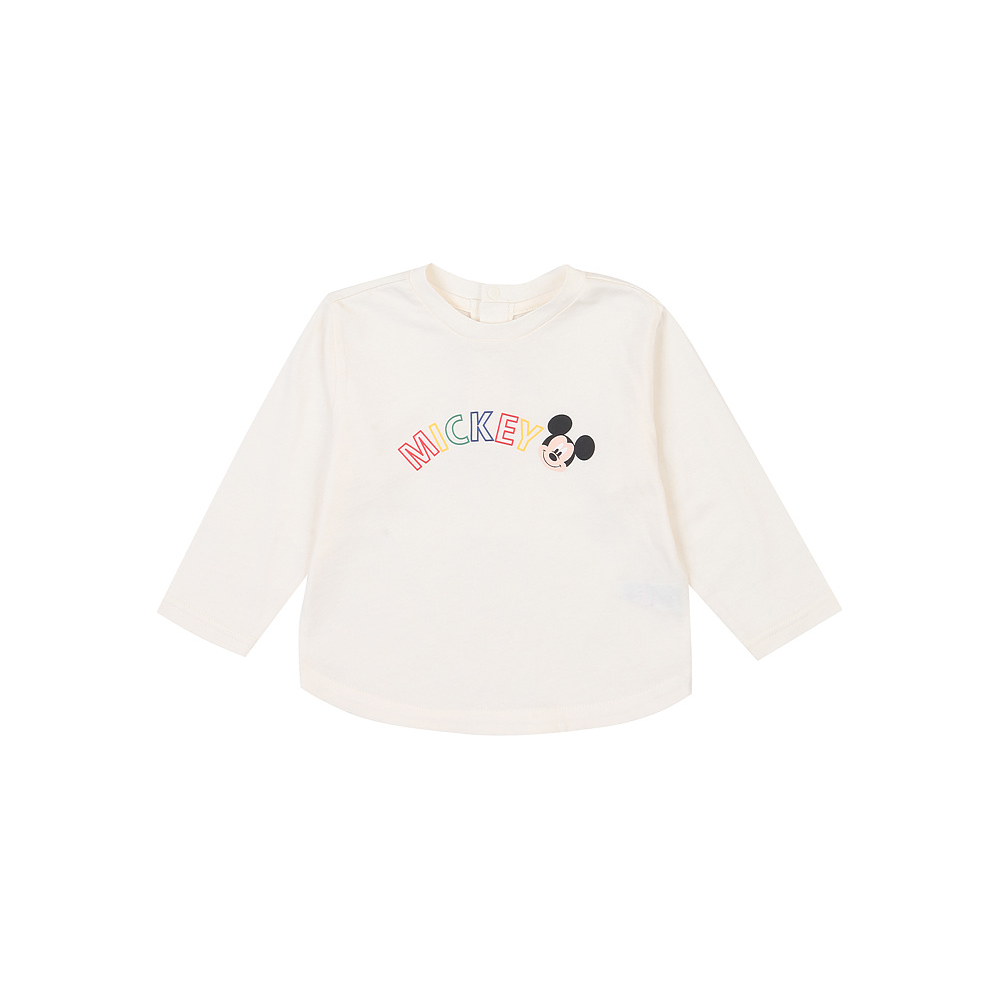 Agabang x Disney Baby Mickey Point Baby Tshirt  -White-1