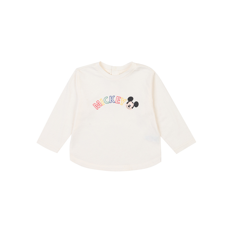 Agabang x Disney Baby Mickey Point Baby Tshirt  -White-1