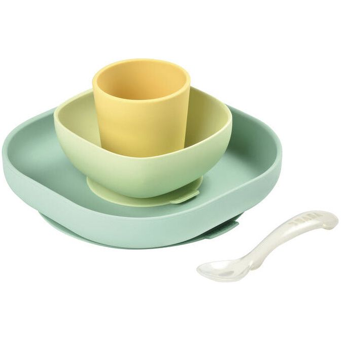 Beaba Silicone Dinner Set of 4 (Assorted Colours)