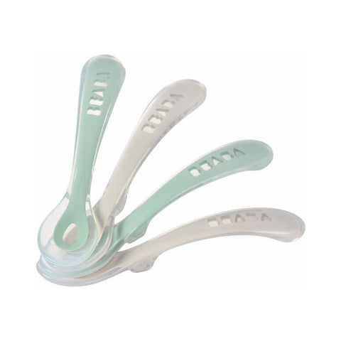 Beaba 2nd Stage Silicone Spoon Set of 4 (Assorted Colours)