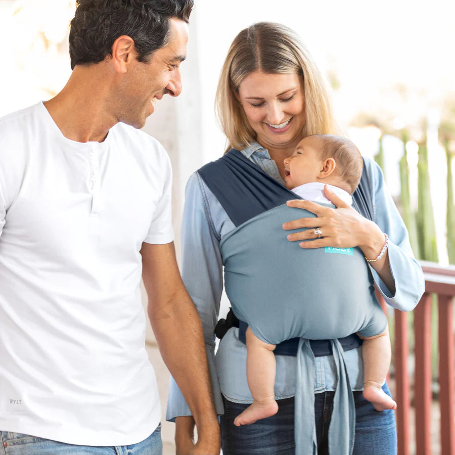 Moby Easy Wrap Carrier - Sea Spray Blue
