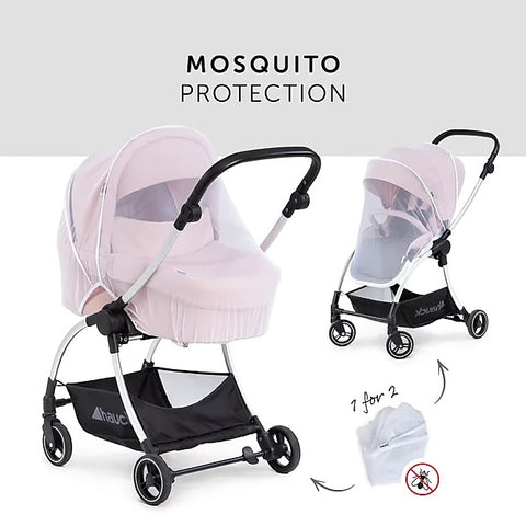 Hauck Eagle 4S Pram Carry Cot (Pink) | Little Baby.