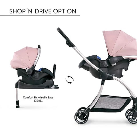 Hauck Eagle 4S Stroller (Pink): Lightweight, Travel System, Reversible | Little Baby.