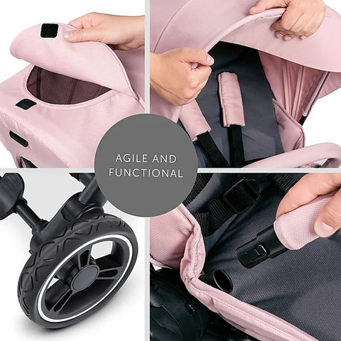 Hauck Eagle 4S Stroller (Pink): Lightweight, Travel System, Reversible | Little Baby.