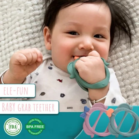 Baby Express Grab Teether - Ele-Fun | Little Baby.