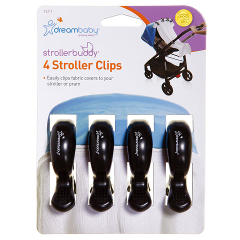 Dreambaby Stroller Clips 4pk - Black DB02211 | Little Baby.