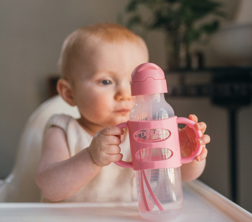 Dr. Brown’s PP Narrow Sippy Straw Bottle w Silicone Handles (Assorted Designs