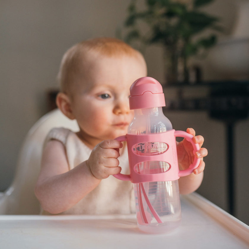 Dr. Brown’s PP Narrow Sippy Straw Bottle w Silicone Handles (Assorted Designs