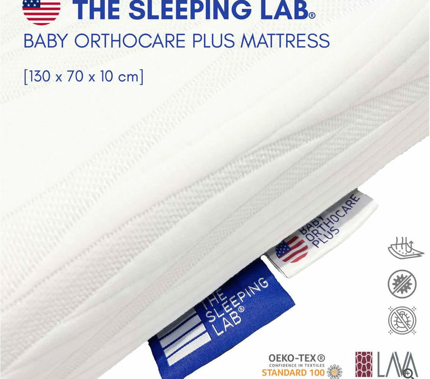 The Sleeping Lab Baby OrthoCare Plus Mattress - 130x70x10cm (Micro-Tencel Fabric)