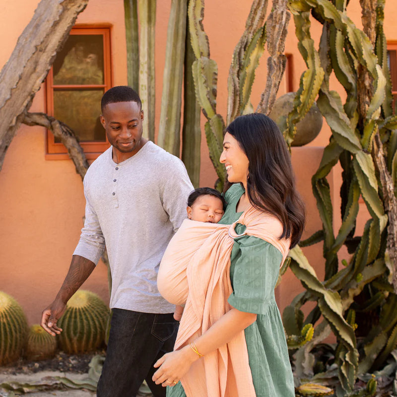 MOBY Sling - 100% Cotton Gauze: Rose-5