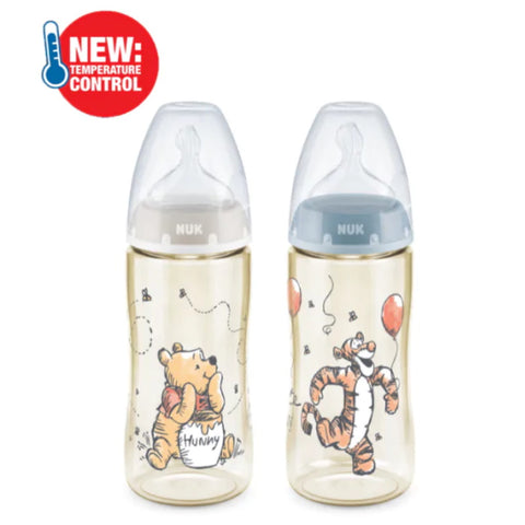 NUK 300ml PPSU Bottle w Temp Control 0-6m (Assorted Designs)