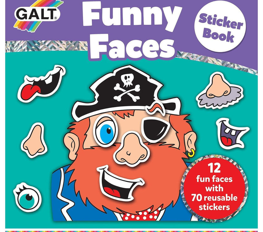 Galt Funny Faces Sticker Book | Little Baby.