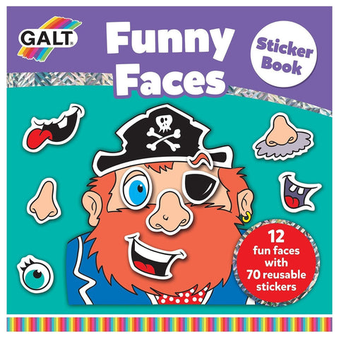 Galt Funny Faces Sticker Book | Little Baby.