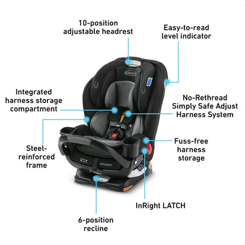Graco® Extend2Fit® 3-in-1 Car Seat Ft. Anti-Rebound Bar - Prescott / Polly (Online Exclusive)