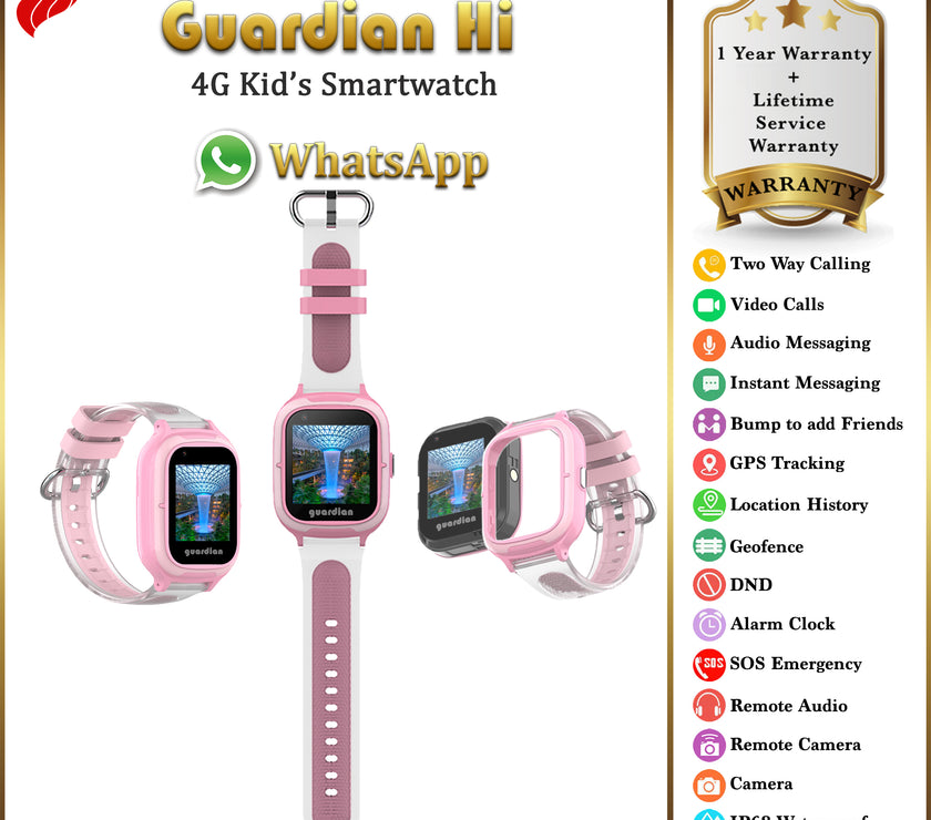 Guardian Hi 4G Kids Smartwatch - Pink | Little Baby.