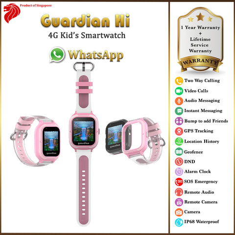 Guardian Hi 4G Kids Smartwatch - Pink | Little Baby.