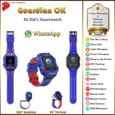 Guardian OK 4G Kids Smartwatch - Blue | Little Baby.