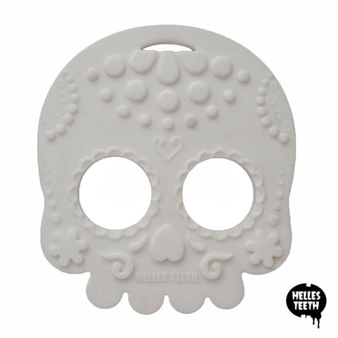 Helles Teeth Sugar Skull Teether (White) | Little Baby.