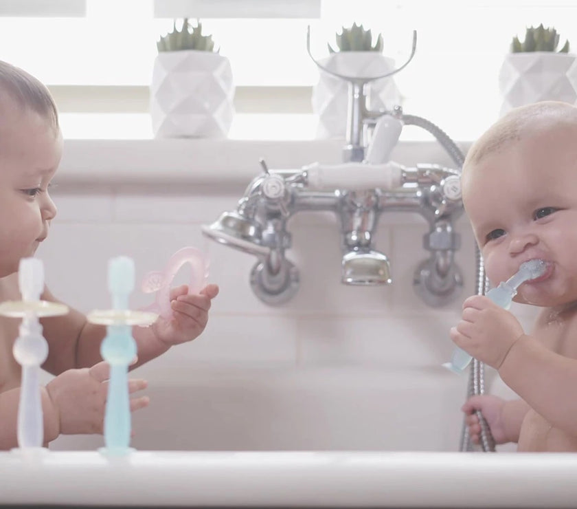 Haakaa 360° Silicone Toothbrush (Orange) | Little Baby.