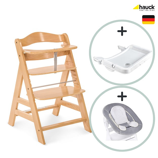 Hauck Alpha+ Trio: Highchair + Tray + Bouncer | Little Baby.