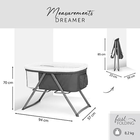 Hauck Dreamer Bedside Cot & Rocking Cradle | Little Baby.