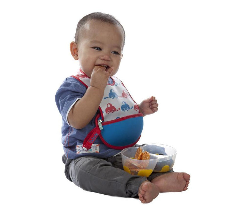 B.box Travel Bib w/ Baby Spoon (Flower Power) | Little Baby.