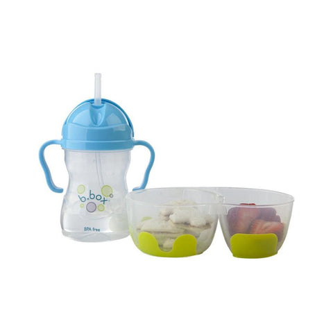 B.box Snack Pack with Soft Tip Spoon (Aqualicious) | Little Baby.