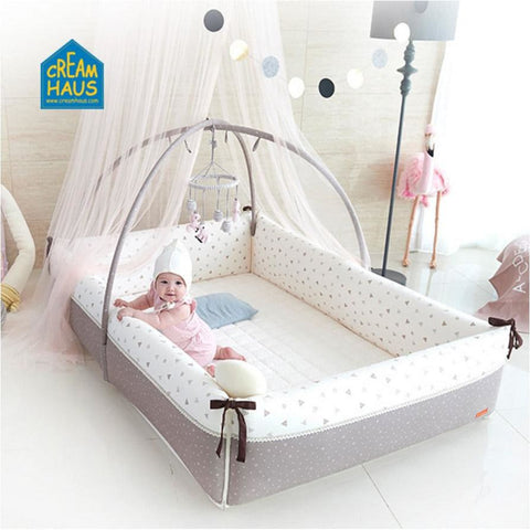Creamhaus Inua Bumper Bed - Milk Brown (160x110x40cm) | Little Baby.