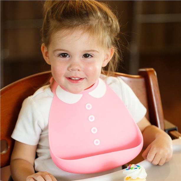 Make My Day Bib - Peter Pan Pink | Little Baby.
