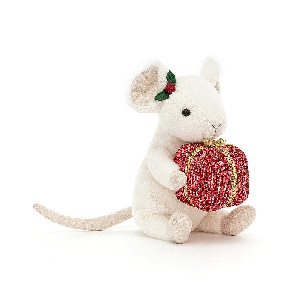 JellyCat Merry Mouse Present - H18cm