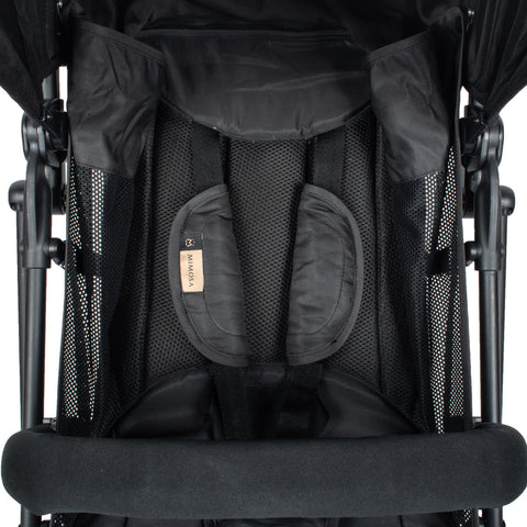 Mimosa Cabin City+ Backpack Stroller - Jet Set Black (Extended Canopy)